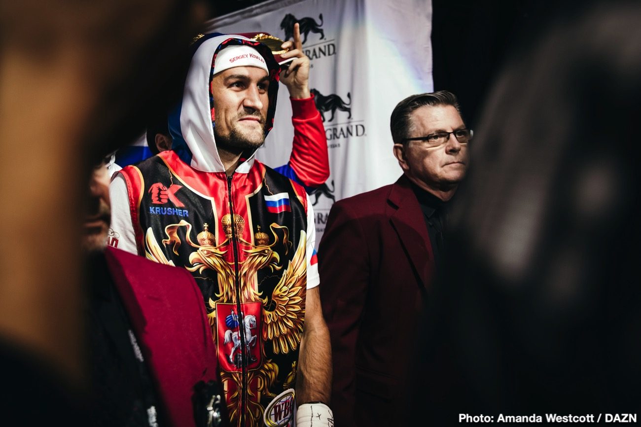 Sergey Kovalev boxing photo