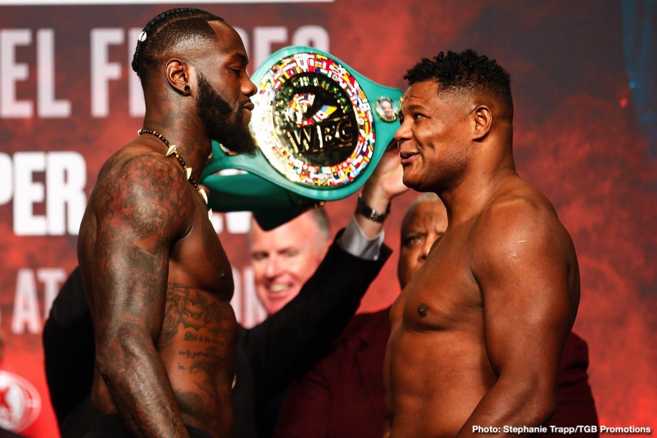 Deontay Wilder 219.5, Luis Ortiz 236.5 - Official weights ...