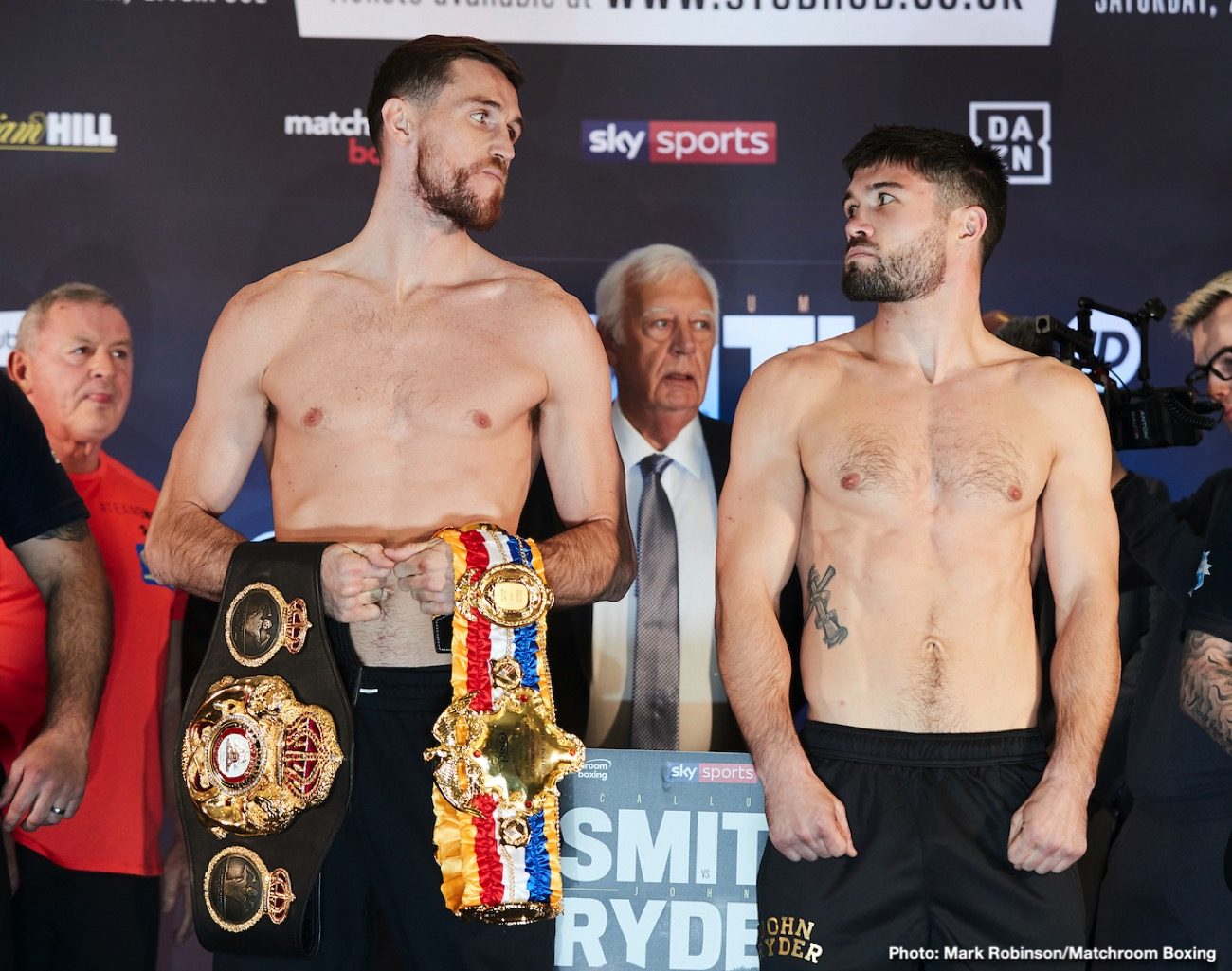 Image: Callum Smith vs. John Ryder - official weights