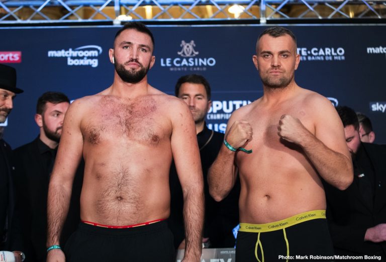 Image: Hughie Fury vs. Pavel Sour, Braekhus vs Bustos - Official weights for Saturday