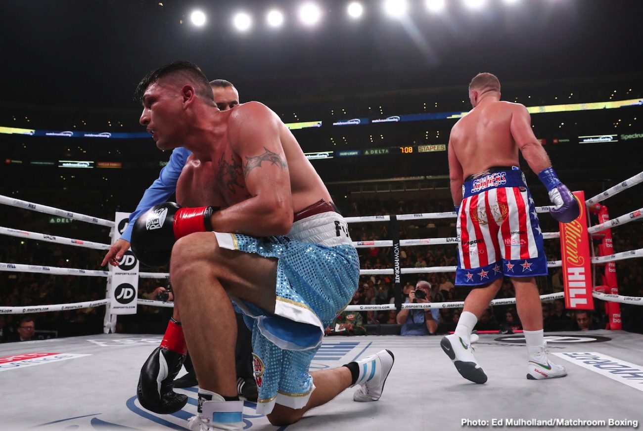 Billy Joe Saunders, Canelo Alvarez boxing photo and news image