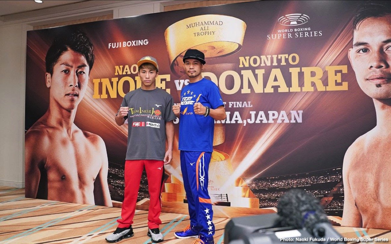 Naoya Inoue, Nonito Donaire boxing photo
