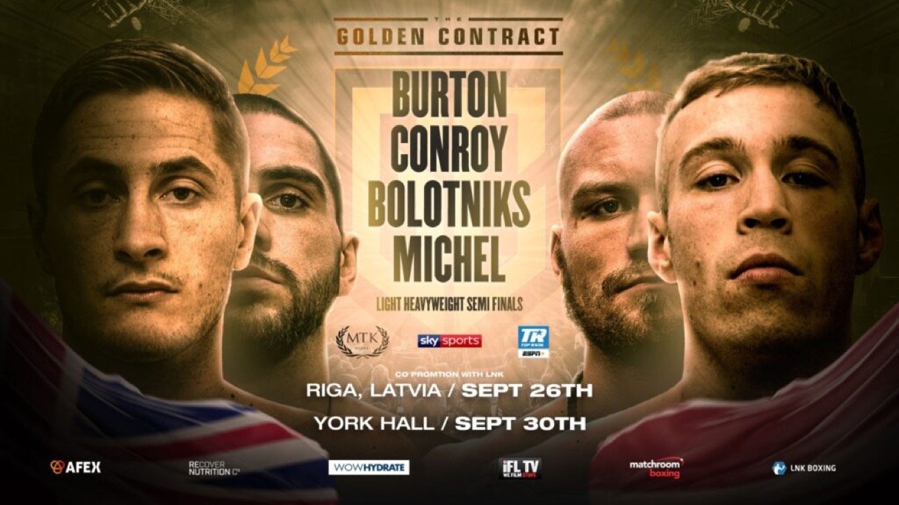 Image: #GoldenContract Semi Finals: Conroy vs Michel, Burton vs Bolotniks