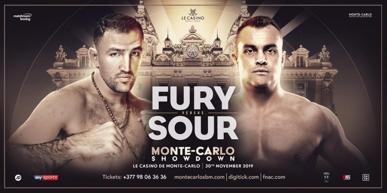 Image: Hughie Fury battles Pavel Sour on Nov.30 in Monte Carlo