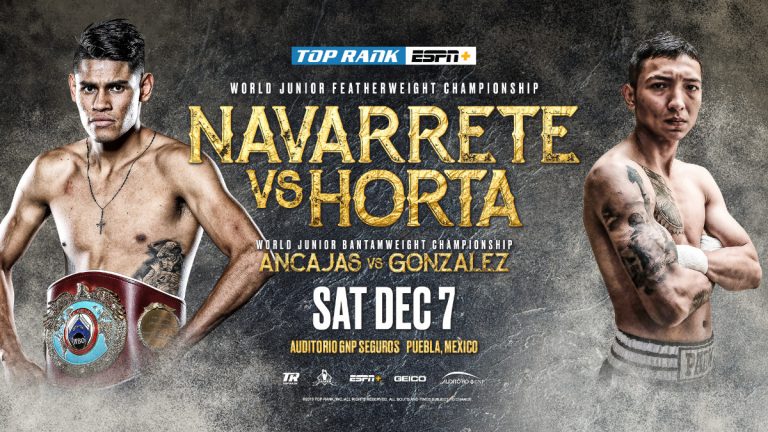 Image: Navarrete-Horta and Anacajas-Gonzalez World Championship Doubleheader LIVE on ESPN+