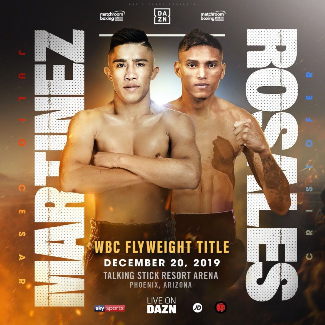 Image: Julio Cesar Martinez vs Cristofer Rosales on December 20, live on DAZN