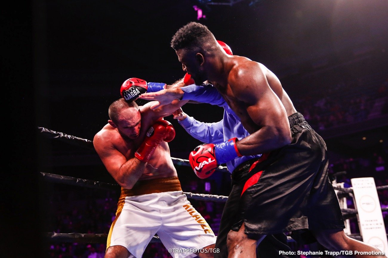 Image: Photos / Results: Jermell Charlo TKOs Harrison, Efe Ajagba Defeats Kiladze
