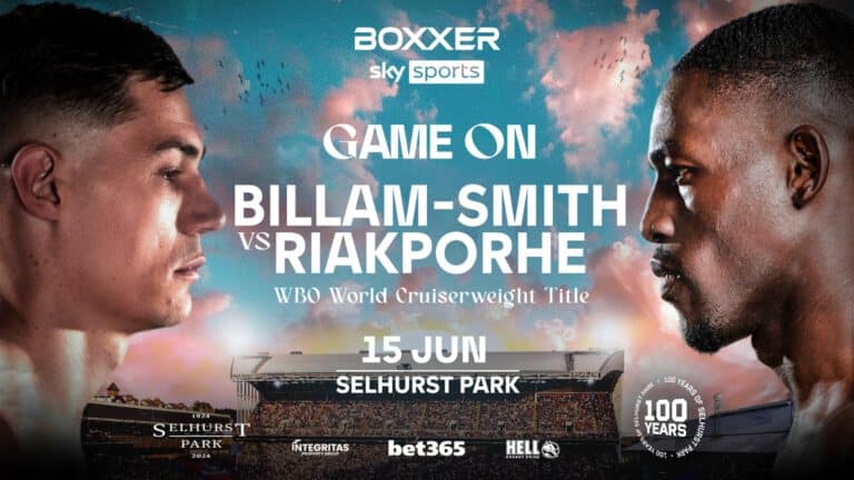 Image: Billam-Smith vs. Riakporhe Live on Sky And Peacock on June 15 in London