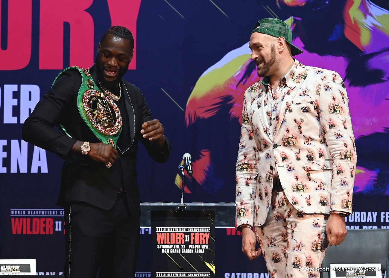 Image: Deontay Wilder vs. Tyson Fury 2 - face off at LA press conference