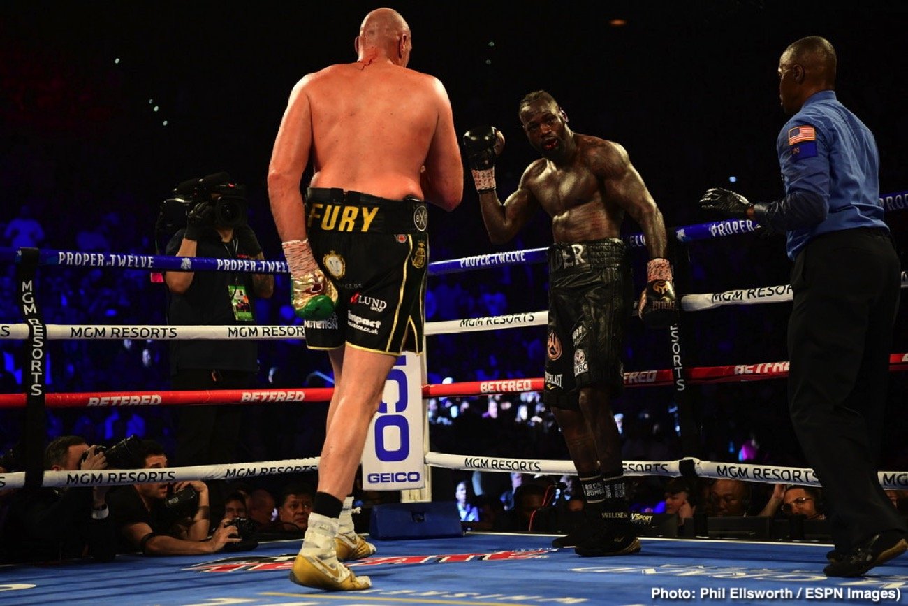 Image: Deontay Wilder angered by the FOULING by Tyson Fury