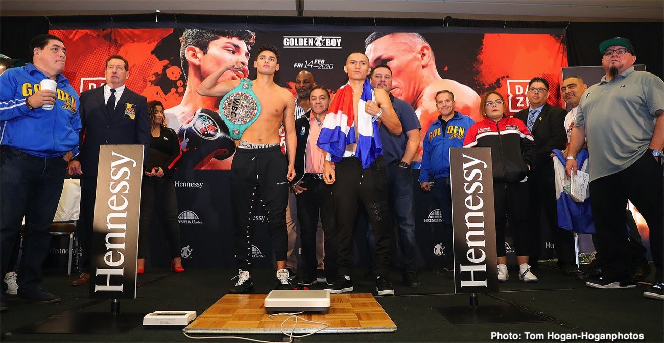 Image: Ryan Garcia 134.8 vs. Francisco Fonseca 134.8 - weigh-in results