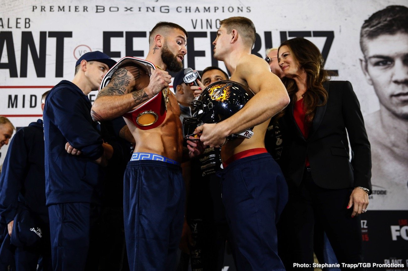 Image: Caleb Plant 166¾ vs. Vincent Feigenbutz 165¼ - weigh-in results