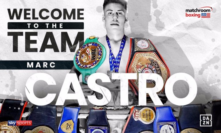 Image: Marc Castro signs with Matchroom Boxing USA