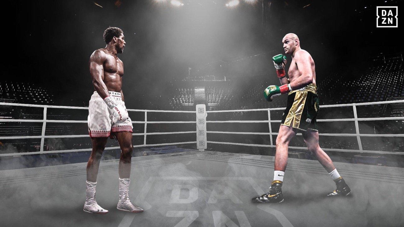Anthony Joshua, Eddie Hearn, Tyson Fury boxing photo