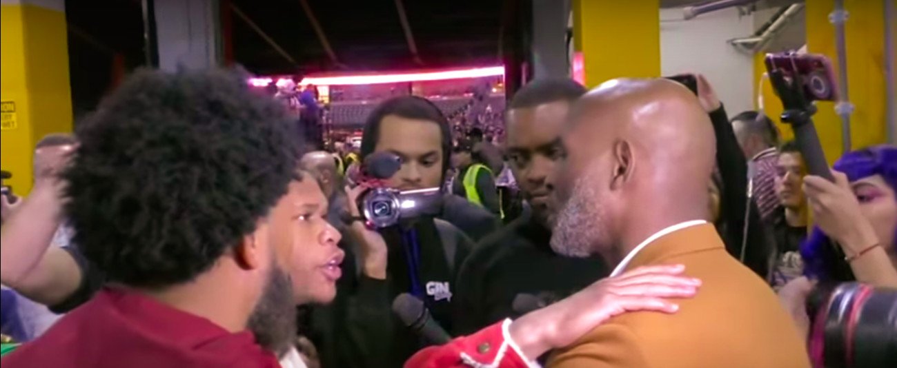 Image: Devin Haney CONFRONTS Bernard Hopkins after Ryan Garcia victory