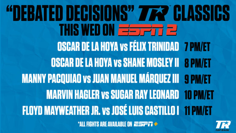 Image: ESPN2 to Air Some of Boxing’s Most Debated Decisions