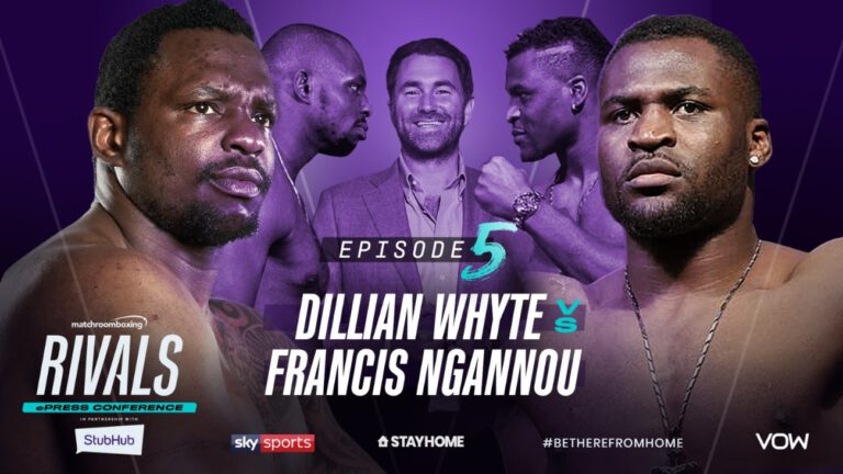 Image: Dillian Whyte and Francis Ngannou meet in press conference on Saturday
