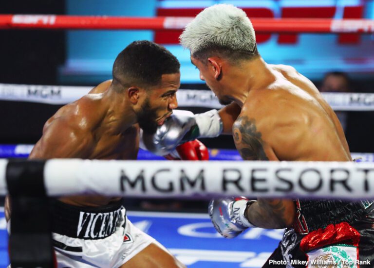 Image: Yenifel Vicente could be punished for low blows against Jessie Magdaleno
