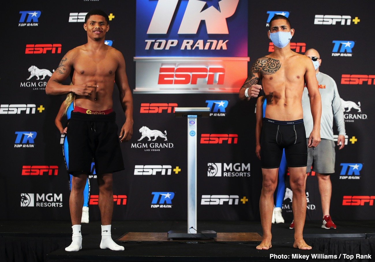 Image: Shakur Stevenson 130 lbs vs. Felix Caraballo 130 lbs - weigh-in results