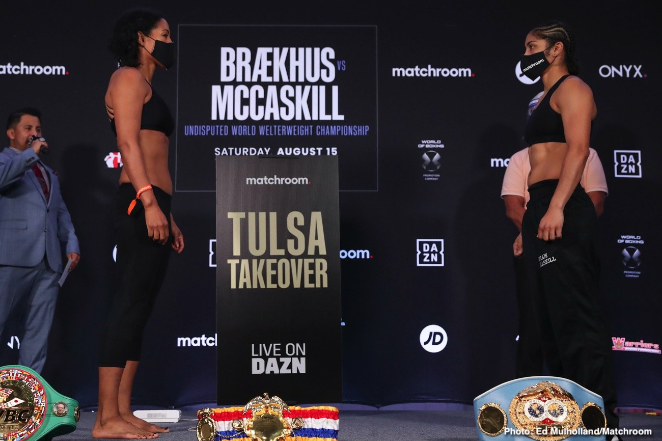 Image: Cecilia Braekhus v Jessica McCaskill DAZN Weigh In Results
