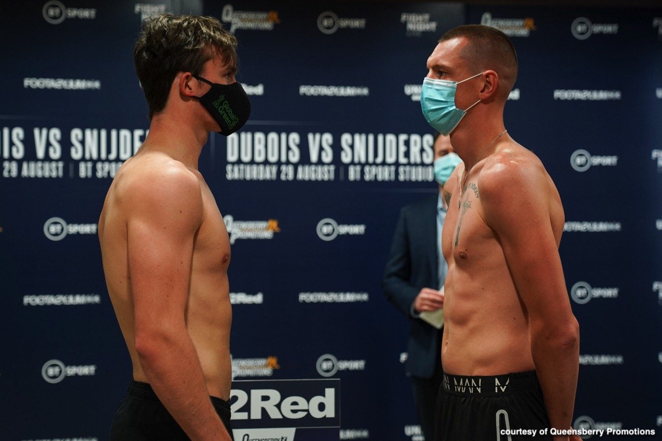 Image: Weights: Daniel Dubois 242 vs. Ricardo Sneijders 215