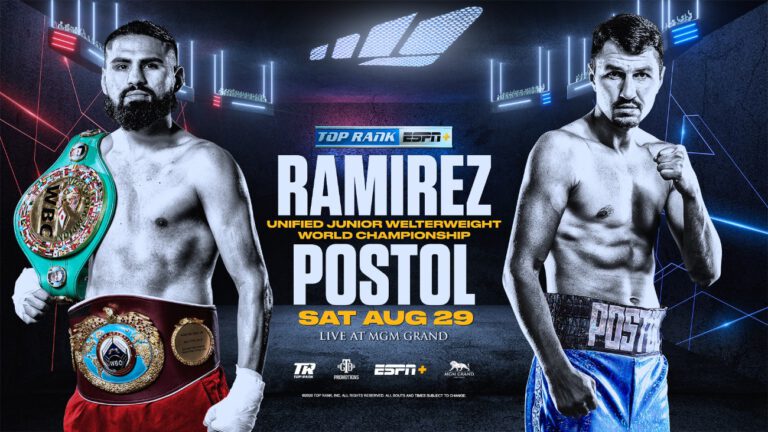 Image: Jose Ramirez vs. Viktor Postol this Saturday, Aug.29 on ESPN+