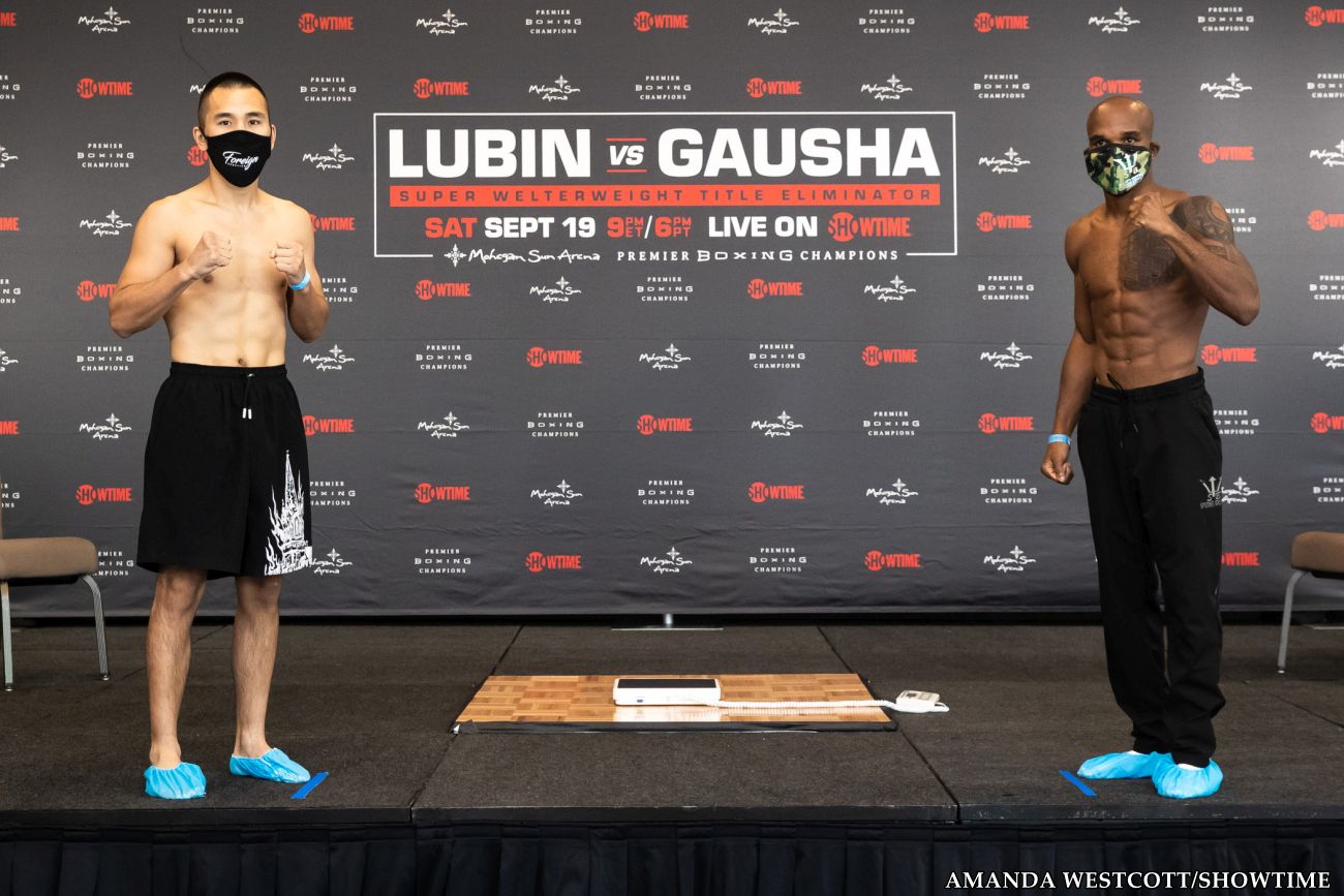 Image: Erickson Lubin 153 3/4 vs. Terrell Gausha 153 - Weigh-in results