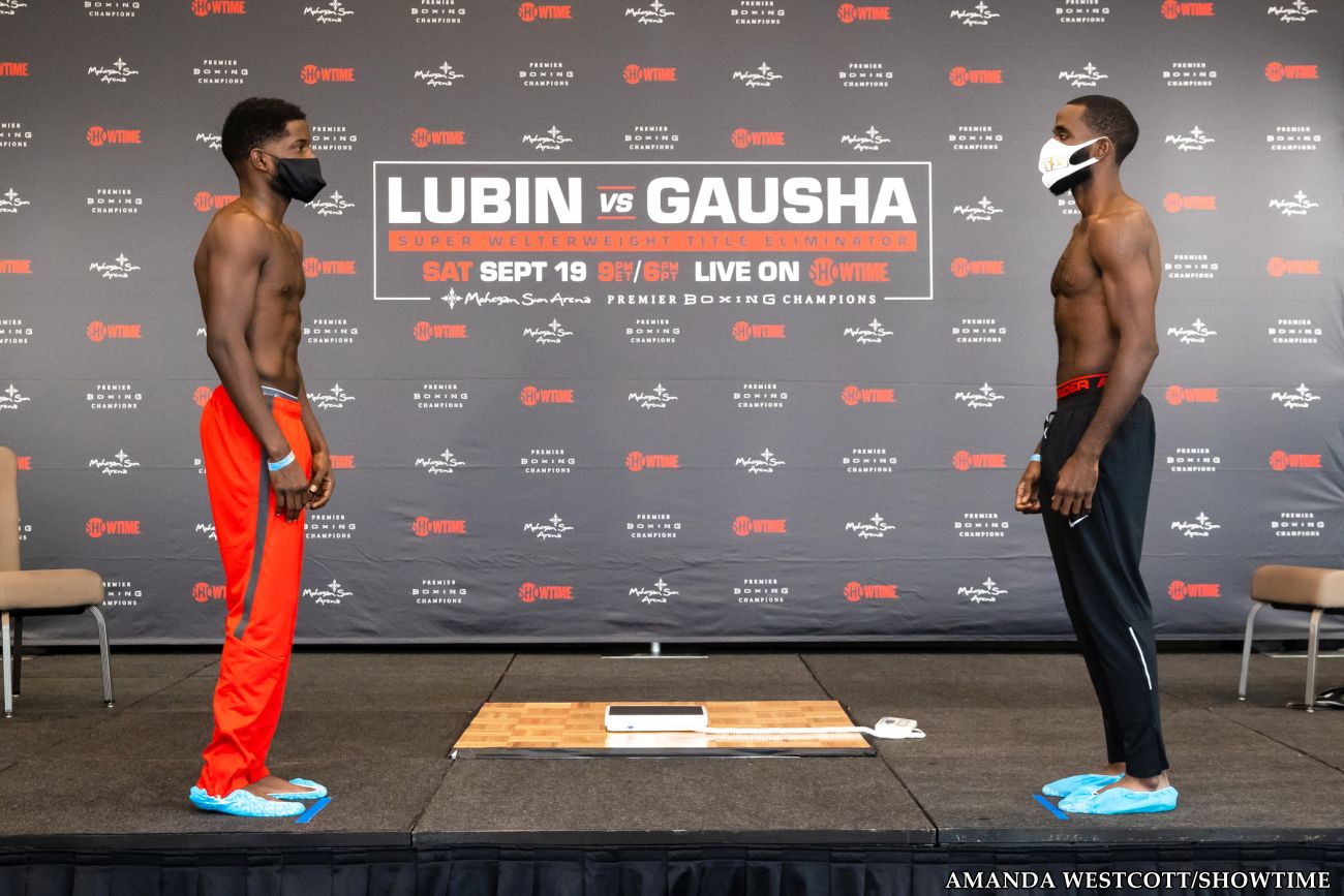 Image: Erickson Lubin 153 3/4 vs. Terrell Gausha 153 - Weigh-in results