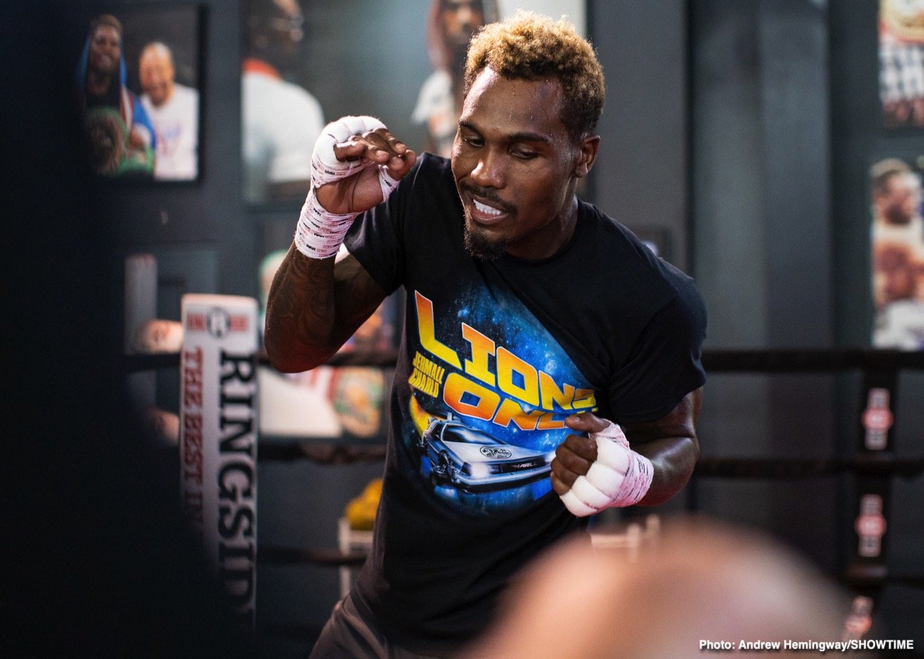 Image: Jermall Charlo media workout quotes for Sergiy Derevyanchenko clash