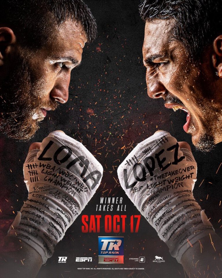 Image: Vasily Lomachenko vs. Teofimo Lopez fight poster looks great