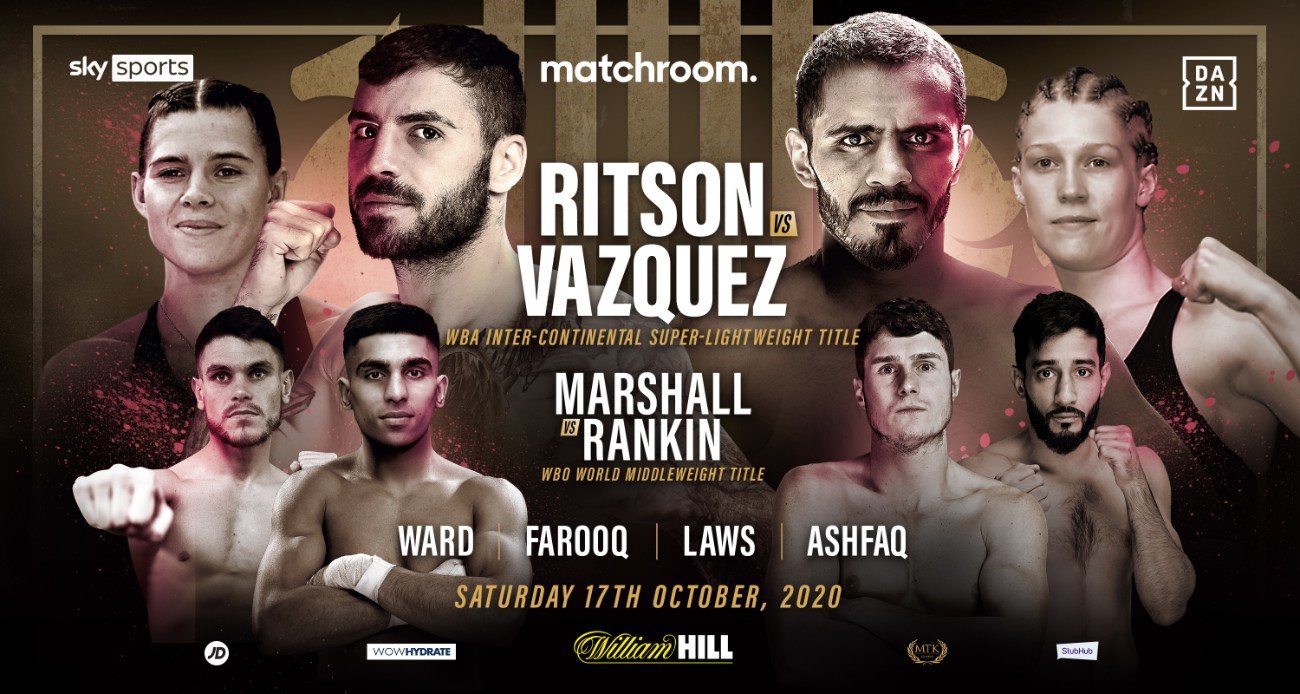 Image: Lewis Ritson vs. Miguel Vazquez on Oct 17 on DAZN