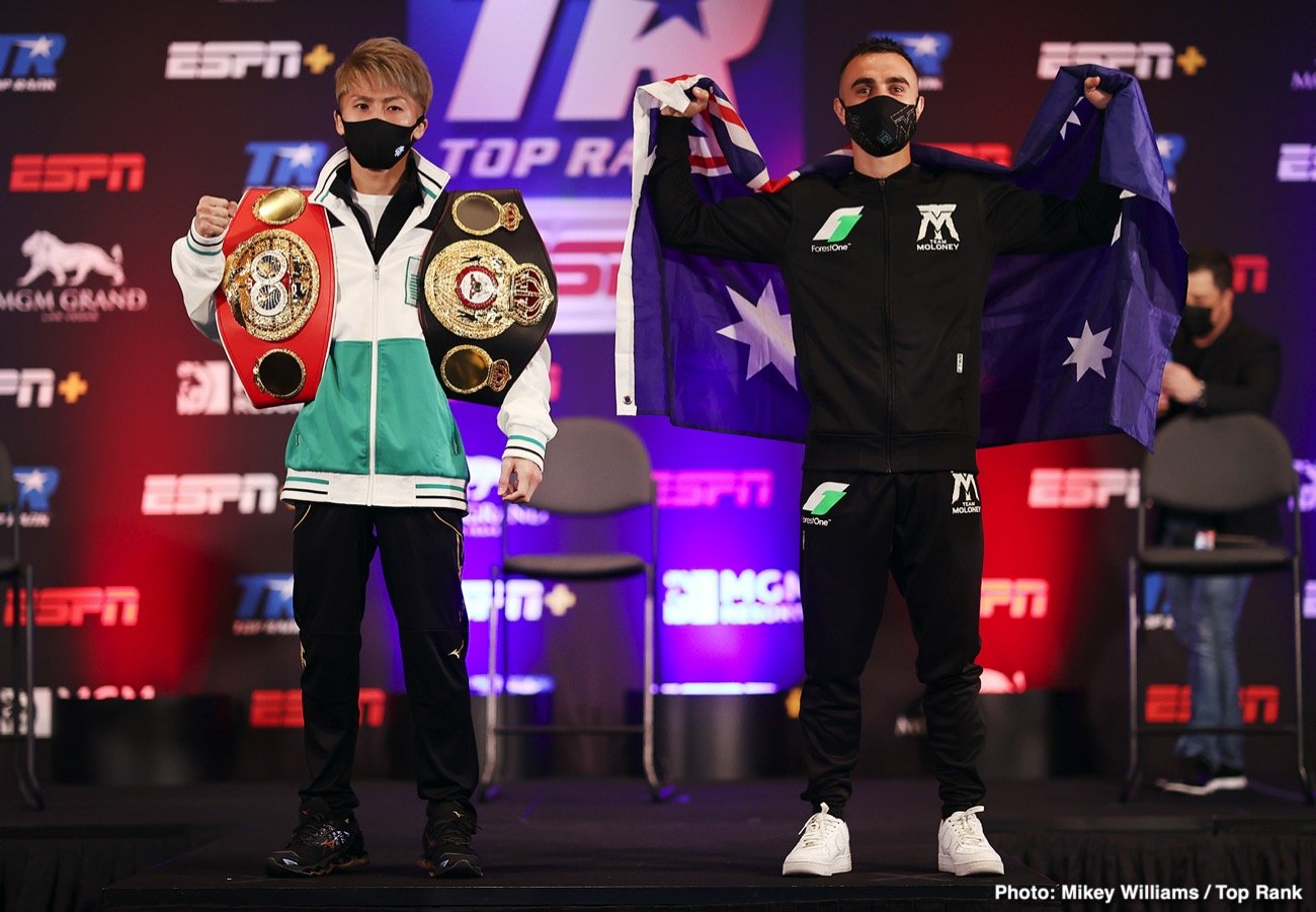 Image: Naoya Inoue 117.7 lbs vs. Jason Moloney 117.9 lbs - weigh-in results for ESPN+