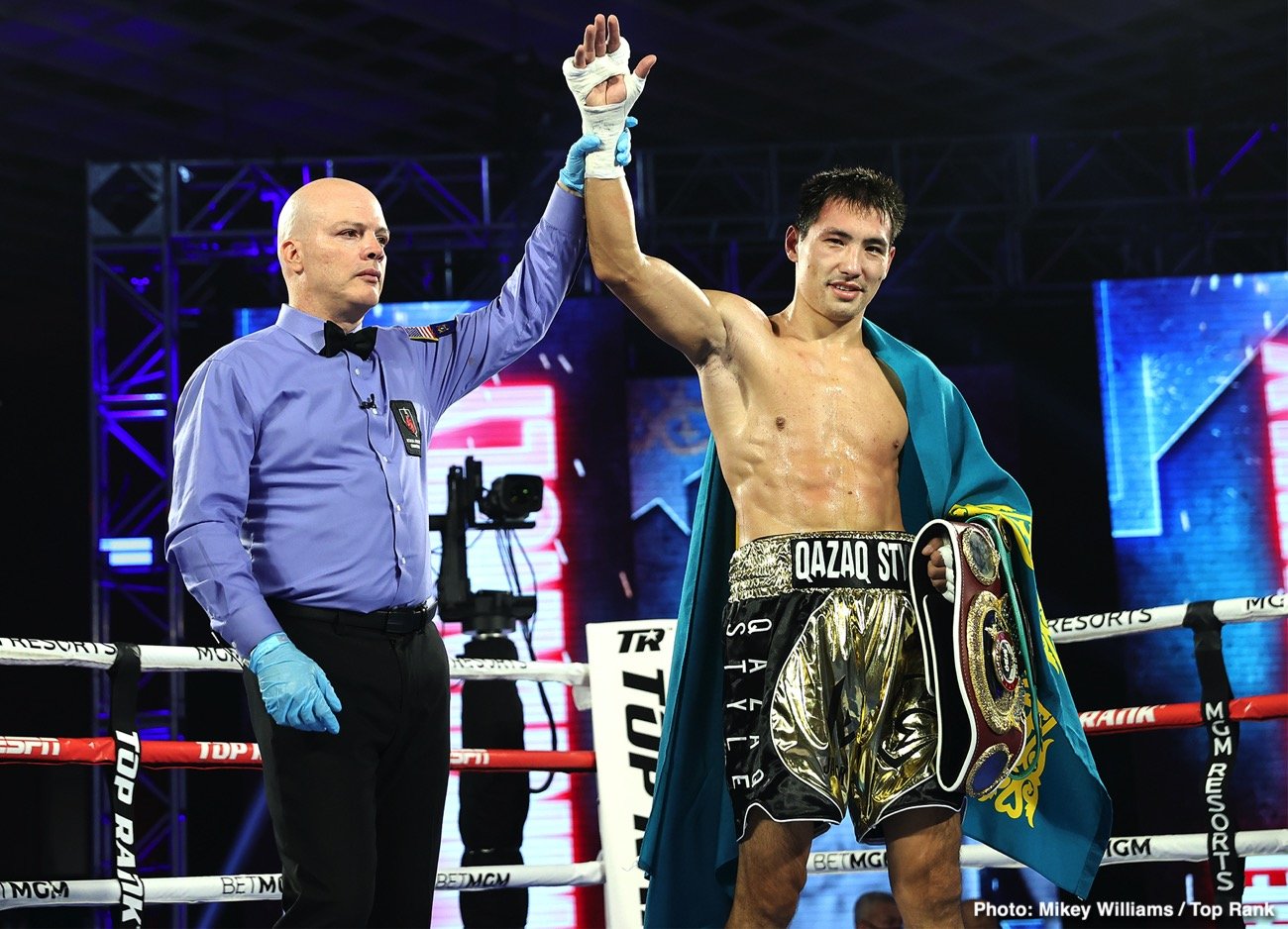 Image: Janibek Alimkhanuly vs. Danny Dignum for interim WBO 160lb title on May 21 on ESPN