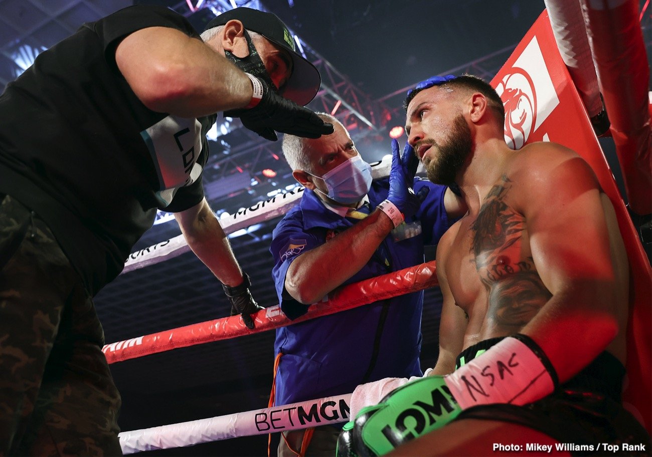 Lomachenko vs. Commey boxing photo