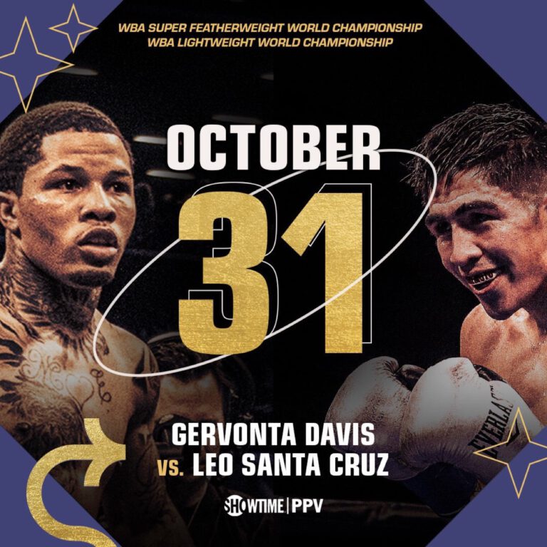 Image: Gervonta Davis and Leo Santa Cruz to fight on Halloween on Oct.31