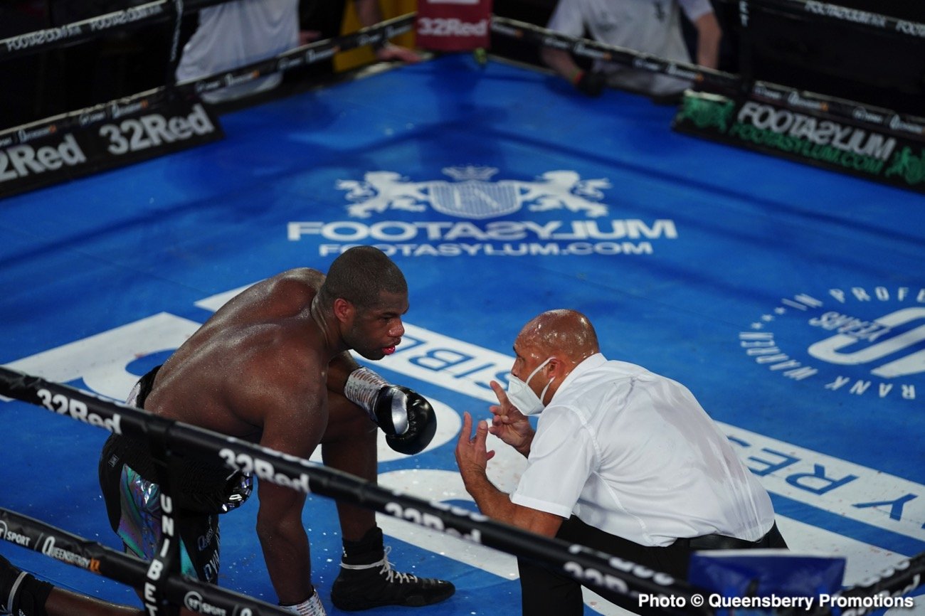 Image: Dubois suffered fractured eye socket in loss to Joyce