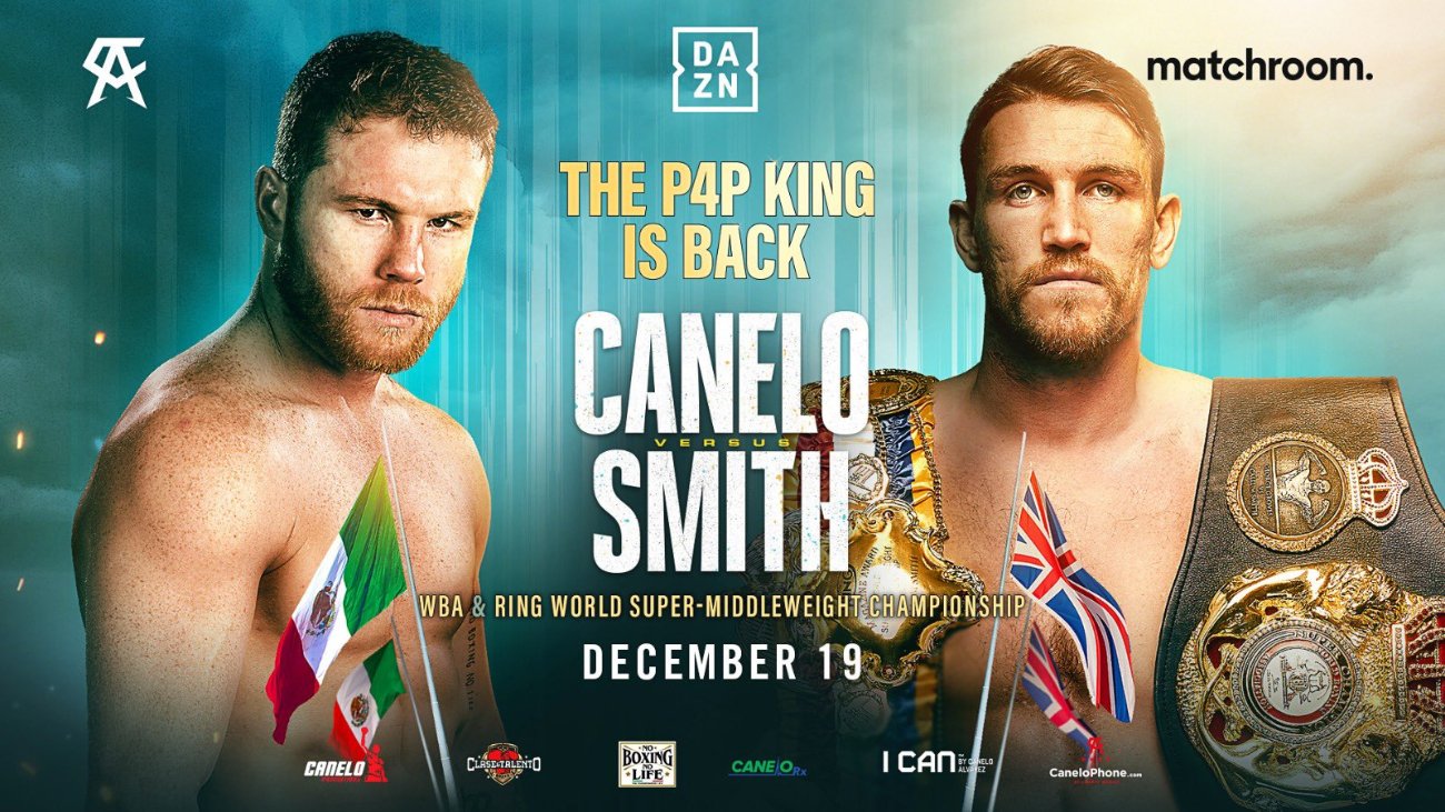 Canelo Alvarez To Face Callum Smith On December 19th On DAZN