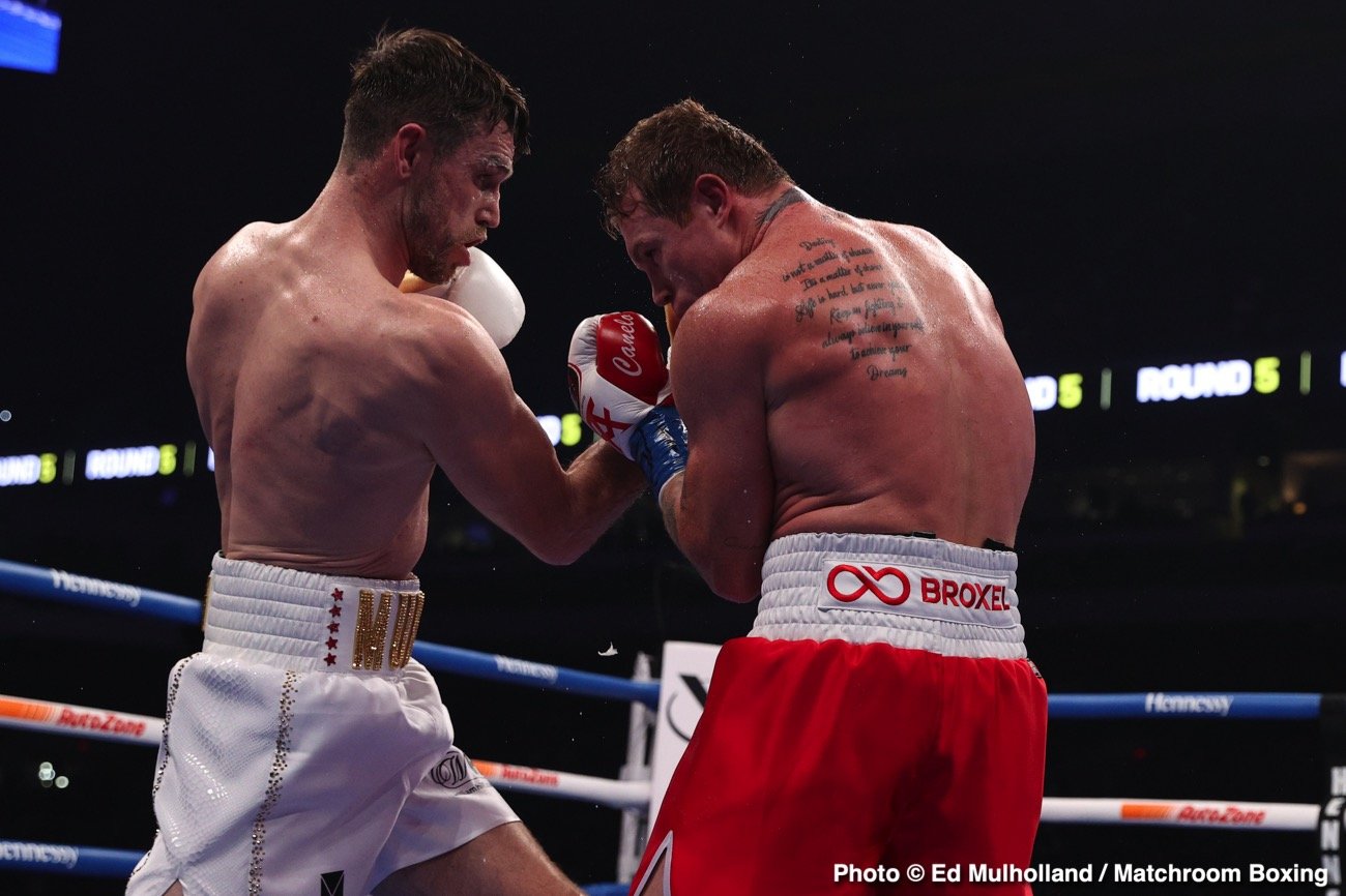 Canelo Alvarez, Eddie Hearn boxing photo and news image