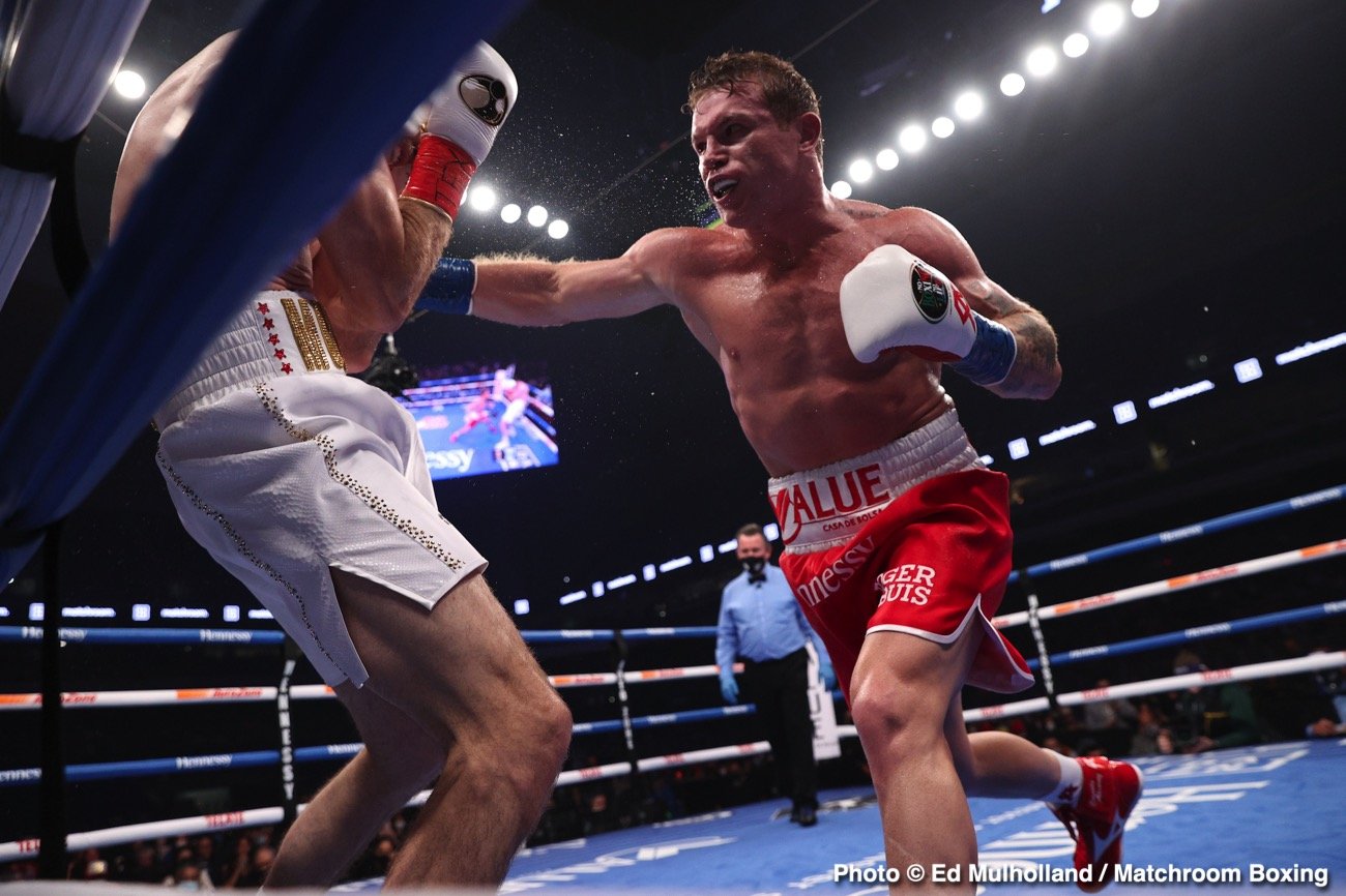 Canelo Alvarez, Caleb Plant boxing photo