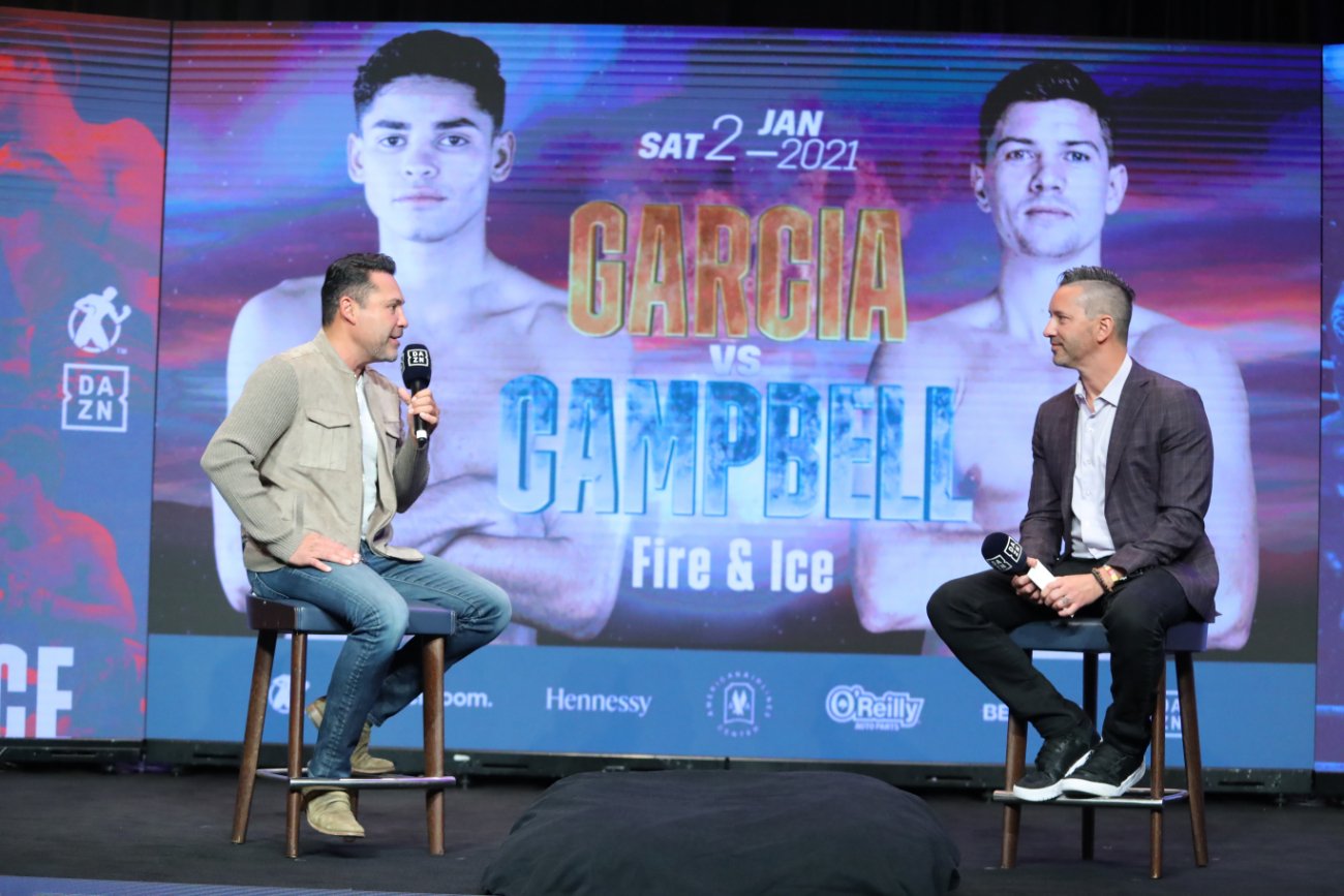 Image: De La Hoya wants Campbell to attack Ryan Garcia all-out