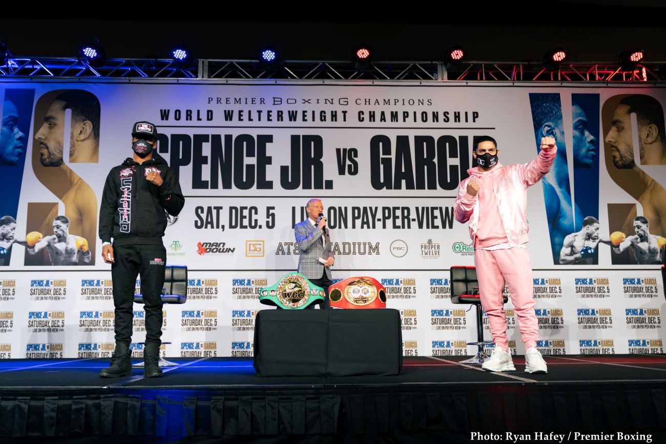 Image: Angel Garcia says Errol Spence is not at 100% for Saturday