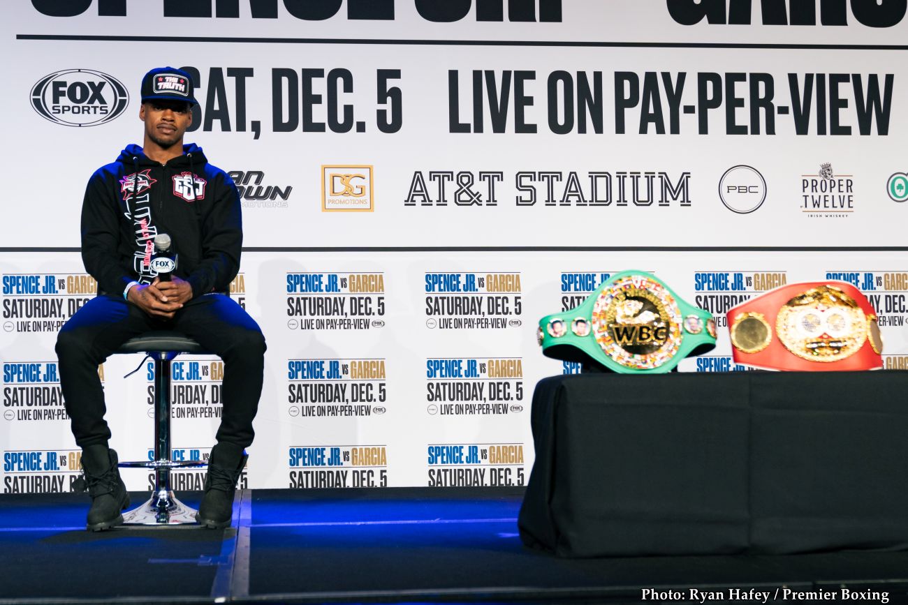 Image: Angel Garcia says Errol Spence is not at 100% for Saturday