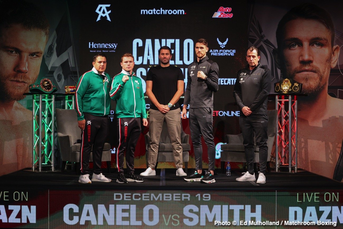 Canelo Alvarez, Callum Smith, Eddie Hearn boxing photo