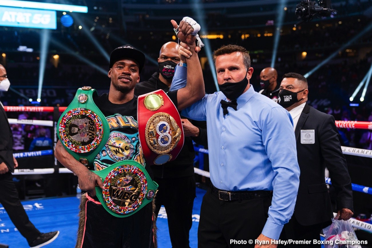 Image: Fighters react to Spence win over Garcia