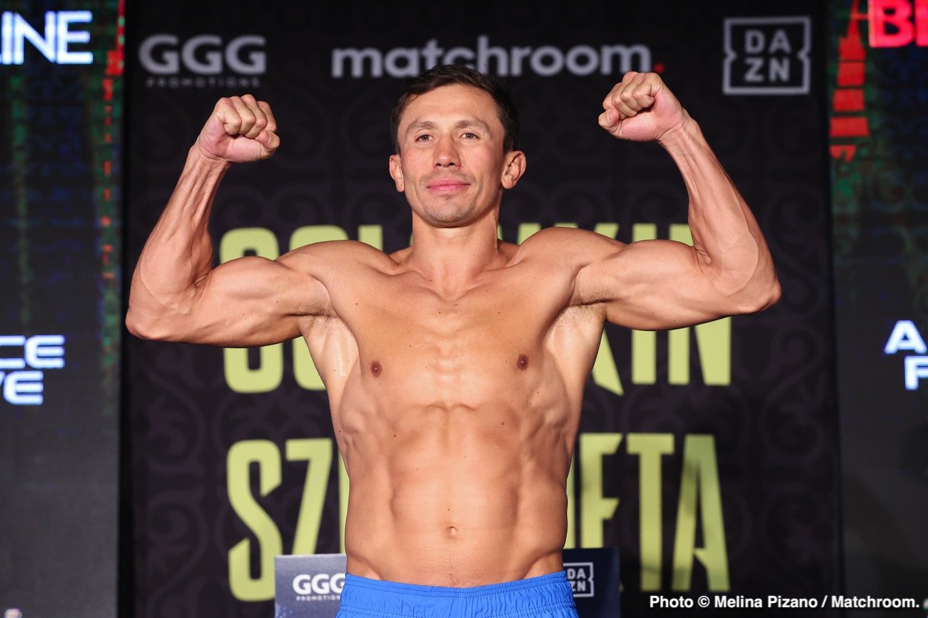 Image: Gennady Golovkin 159.2 vs. Kamil Szeremeta 159 - Weigh-in results