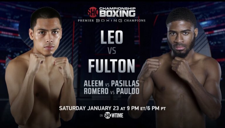 Image: Angelo Leo vs. Stephen Fulton Jr on Jan.23 on Showtime