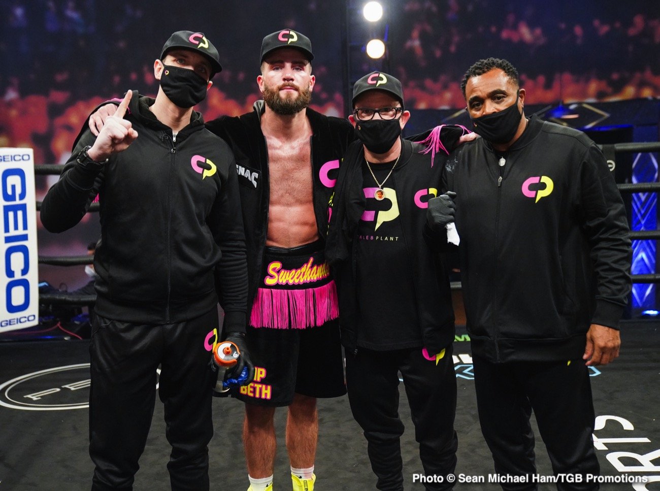 Caleb Plant, Canelo Alvarez, Eddie Hearn boxing photo and news image