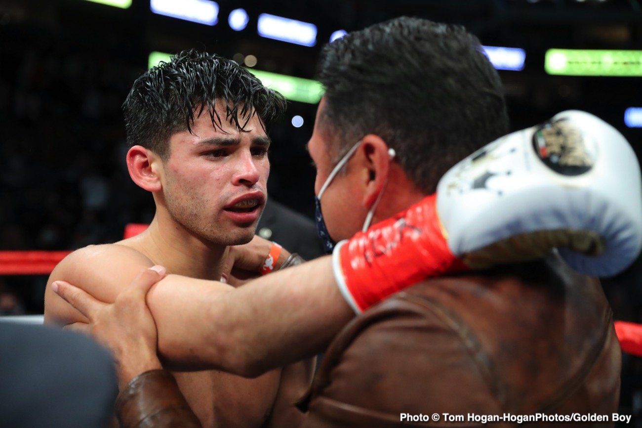 Image: Bill Haney reacts angrily to Ryan Garcia badgering Devin