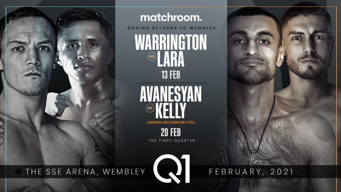 Image: Warrington vs. Lara on Feb.13th & Avanesyan vs. Kelly on Feb.20th