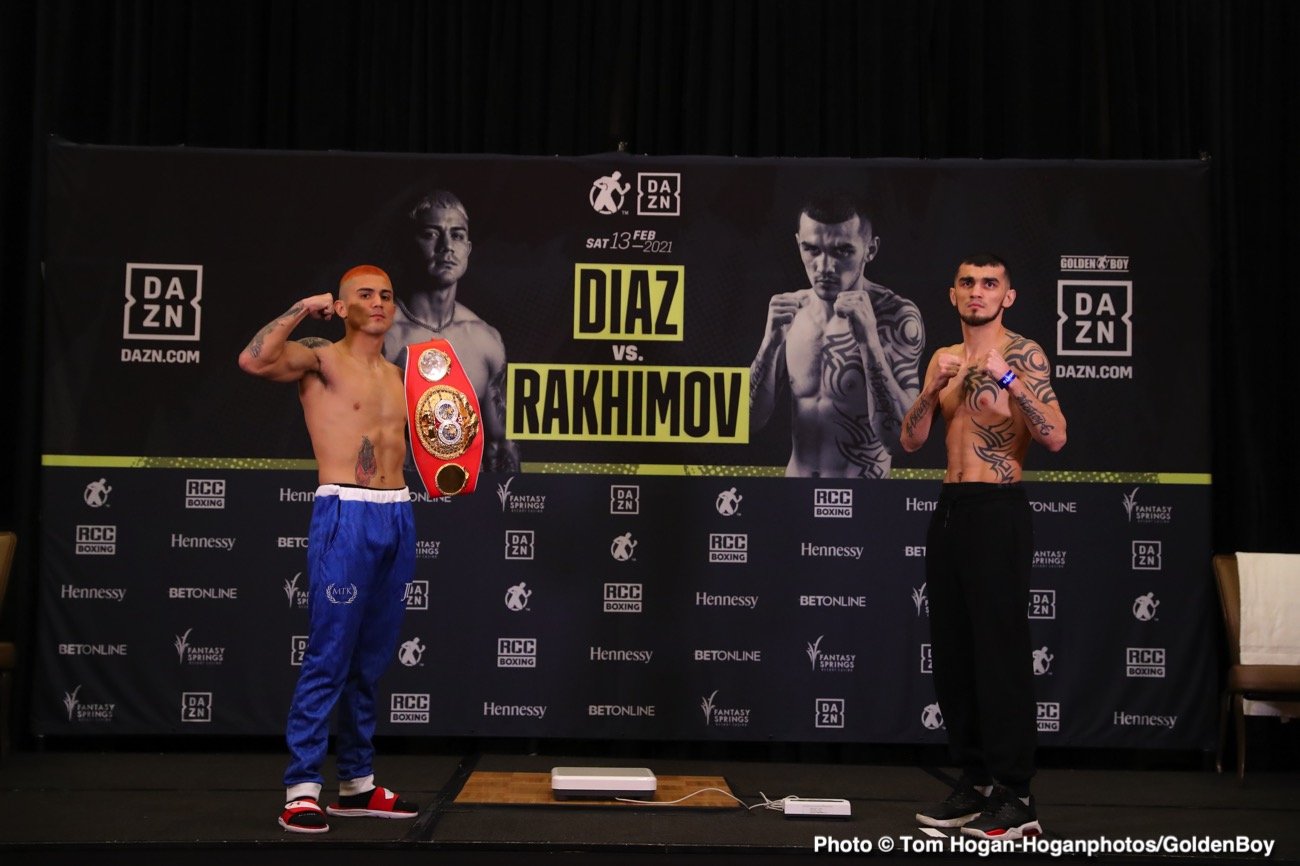 Image: Joseph Diaz Jr. weighs 133.6, loses title for Shavkat Rakhimov fight